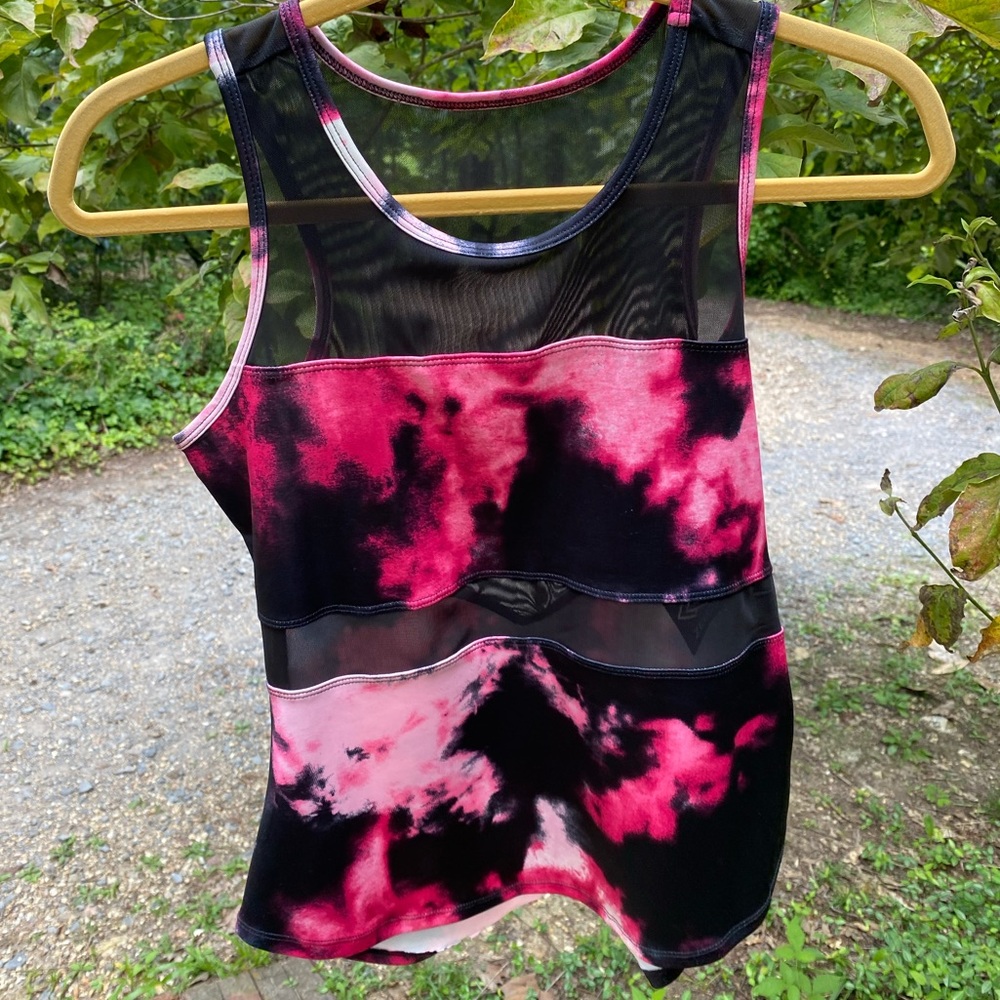 NWT ZELOS mesh pink athletic tank